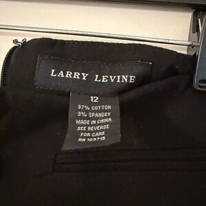 Larry Levine Classic Black Cotton Shorts